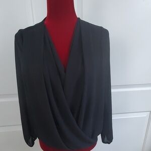 Forever 21 Black Drape Blouse